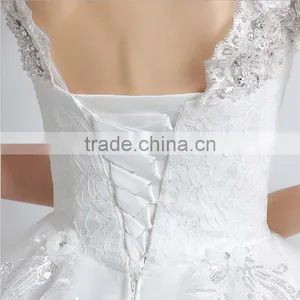 Stretchable Peter Pan Collar Luxury Of Bride Dress Reliable Supplier thumbnail-5