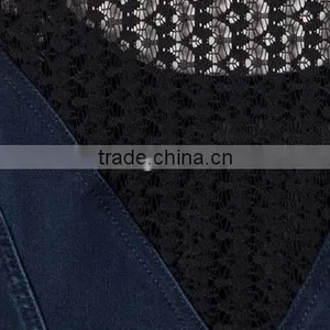 Express Clothing Manufacturing Ladies' Slim Fit Sleeveless Hollow Denim Adult Fairy Dresses thumbnail-4
