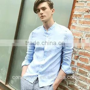 Men's White Linen Shirt HOT! MSRL0056 thumbnail-1