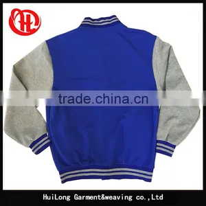 2017 Top Popular Wholesale Men Fleece Varsity Jacket Baseball Uniform thumbnail-4