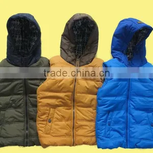 Boy Basic Padding Vest With Hood thumbnail-1