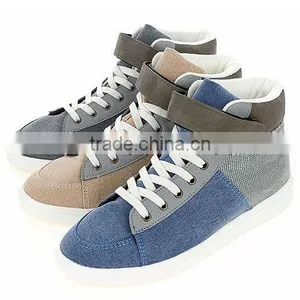 Ssd01217 Two Tone Hi-top Hook and Loop & Lace up Snekers thumbnail-1