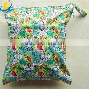 High Quality Waterproof Fabric Wet Bags Double Zippers Diaper Bags thumbnail-5