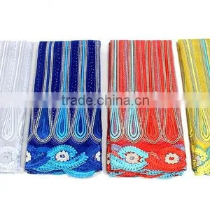 Hottest Latest African Lace Fabric 2016 Many Colors Malaysia Lace Embroidery Fabric thumbnail-5
