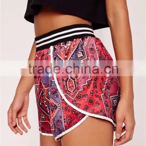 Custom Design Floral Print Hot Shorts Sports Waistband Printed Runner Shorts Multi thumbnail-6