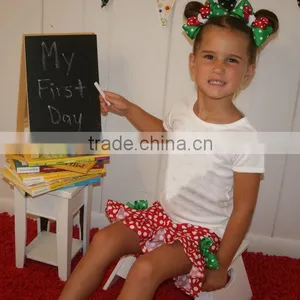 Happy New Years Christmas Kids Ruffle Clothing Set Girls Smocked Outfits thumbnail-1