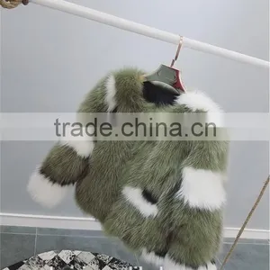 100% Real Fox Fur Coat 2016 New Design Woman Short Fox Fur Jackets for Winter Warms Brand Design thumbnail-4