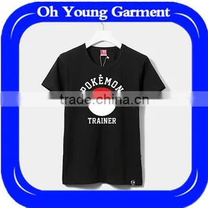 Factory Custom Blank Colorful Pokemon Go Logo Priting Cotton Tee Shirt Men thumbnail-1