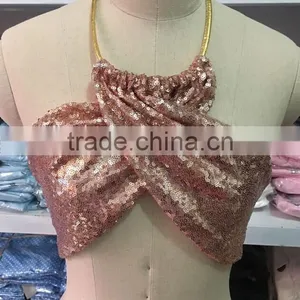 M884 Runwaylover 2016 Ladies Sexy Halter Sequin Paillette Bikini Swimwear thumbnail-5