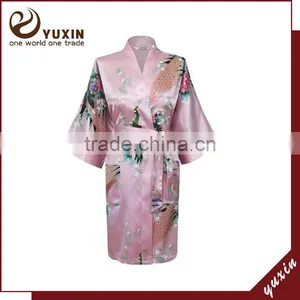 Satin Wedding Robes Silk Bridal Party Bathrobes Robe de Soiree RS1-0022 thumbnail-1