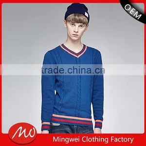 2017 Hot Lowest Price v Neck Sweater Pullover Knitting Models for Men thumbnail-1