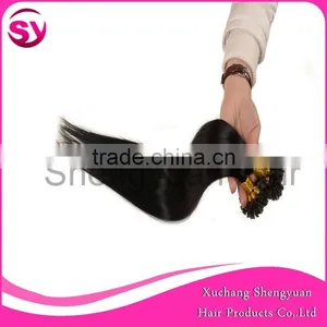 2015 Hot Selling Unprocessed Virgin Pre-bonded I-tip Hair Extension, Natural Black Straight Brazilian Remy Hair thumbnail-2