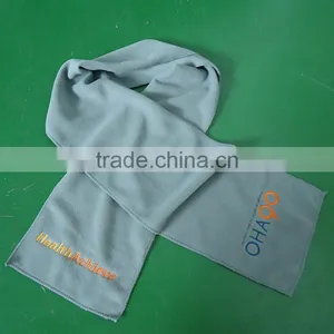Great for Sports Events Outside Outdoor Warm Solid Grey Color Men's Scarf thumbnail-1