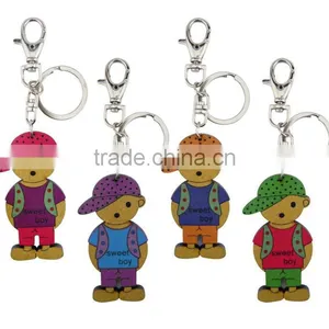 Doll Rubber Design Boy Keychain Carabiner Key Chain Rubber Keyring for Promotional Key Ring thumbnail-1