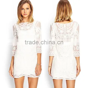 Embroidered Lace Dress,one-piece-girls-party-dresses thumbnail-1