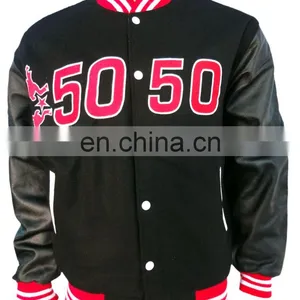 Unisex Cheap Custom Made Varsity Jackets High Quality Baseball Uniform Jacket thumbnail-6