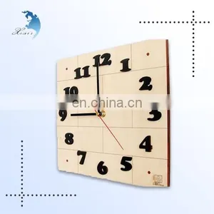 Direct From Manufactures Home Decorative 24 Hour Time Digital Antique Wooden Wall Clock thumbnail-1