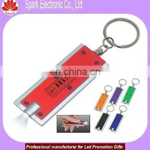 Custom Printed Logo Promotional Mini Led Flash Ligh Key Chains thumbnail-1