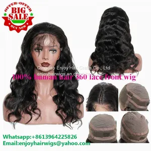 Factory Direct Wholesale 100% Human Hair 360 Lace Front Wig Body Wave Hair Brazilian Virgin Hair thumbnail-1