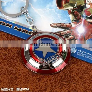 Fashion Anime The Avengers Key Chain Wholesale Fashion Cos New Hot Captain America Key Chain thumbnail-1