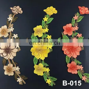 Wholesale Collars in Stock Embroidery Designs Flower Neck Lace Polyester Neck Design in Pair Collar Lace thumbnail-3