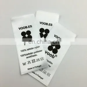 Custom Fabric Printed Satin Care Labels for Clothing Satin thumbnail-1