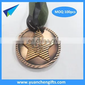 Design Your Own Custom Metal Crafts Production Zinc Alloy Blank Gold Award Metal Sport Medal With Ribbon thumbnail-5