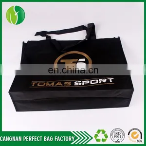 Top Quality Eye-catching Black Bulk Cheap Nonwoven Custom Utility Tote Bag thumbnail-5