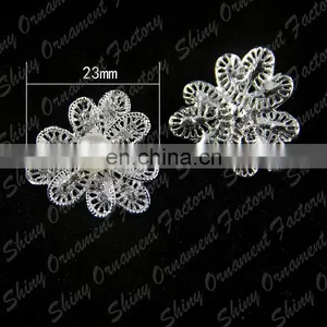 New Wholesale Fashion Pearl Rhinestone Button Embelishments thumbnail-1