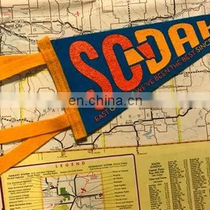 Promotional Logo Printed Felt Triangle Pennant Flag Banners thumbnail-6