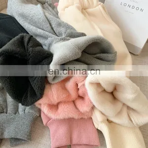 4078 Good Quality Top 3 Seller Factory Direct Sale Excellent New Design Velvet Winter Warm Kids Girl Pants thumbnail-3