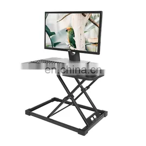 High Stability Adjustable Lifting and Lowering Stand Up Computer Table thumbnail-2