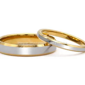 Engagement Ring Gold Tungsten Men Wedding Rings thumbnail-2