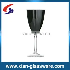 Promotional Wholesale Black Fancy Wine Glass With Clear Stem thumbnail-1