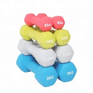 Weight Lifting Body Building Vinyl, Iron Cast and Rubber Coated Hex Dumbbells thumbnail-4