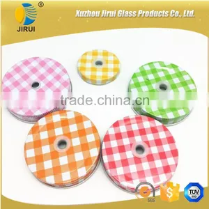 Colorful Lattice Glass Jar Cap thumbnail-1