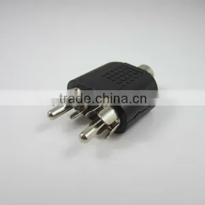 1 Female to 2 Male RCA Adpter Y Splitter Audio AV thumbnail-1