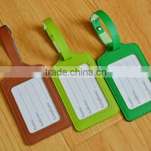 Wholesale Genuine Leather Luggage Tags Baggage Tags Colorful Luggage Parts thumbnail-3