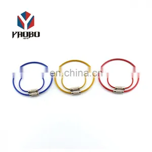 Cheapest Factory Price Ring Steel Screw Lock Chain Wire Rope Key Rings thumbnail-3