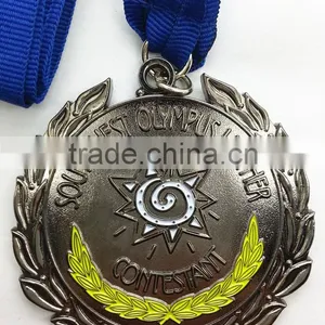 2014 Custom Made Logo Metal Medal Black Nickel With Ribbon thumbnail-1