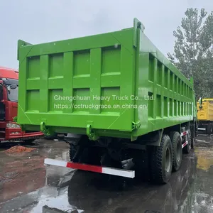 Used Howo Chinesetrucks Tipper Dump Truck 12 Wheels 2020 2018 2021 50tons 8x4 for Sale thumbnail-4