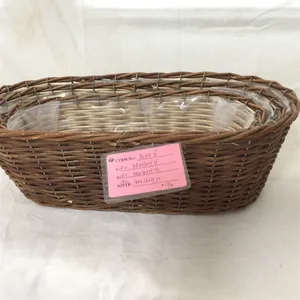 Oval Traditional Garden Trug Handmade Willow Basket thumbnail-1