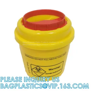 for Hospital Use Medical Waste Sharps Container, Sharps Box/ Sharps Containers, Sharpsguard Yellow Lid 1 Ltr Sharps, Sha thumbnail-3