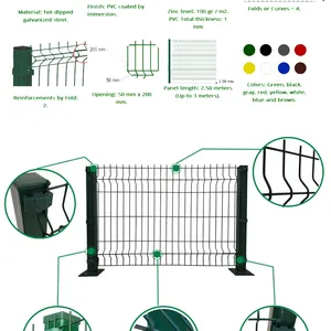 Metal 3D Fence Panels/Galvanized Steel Fencing Panels for Garden/Welded Curved Fencing thumbnail-3