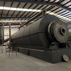 High Oil Yield Waste Tire/plastic to Fuel Oil Pyrolysis Recycling Machine for Sale thumbnail-1