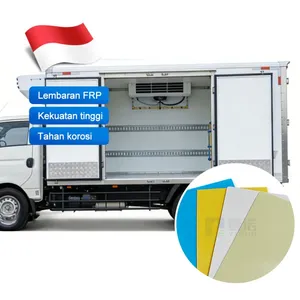 Indonesia Commercial Refrigerator FRP Panel White Gel-Coated Smooth Surface Clean RV VAN Moisture-Resistant Lembaran FRP Panel thumbnail-1