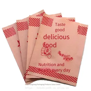 Disposable Fried Chicken Packaging Bags, Oil-proof Paper Bags, Smiley Face Paper Bags, Oil-proof French Fries Bags, Chicken Cutlet Paper Bags, Fried Chicken Paper Bags thumbnail-1