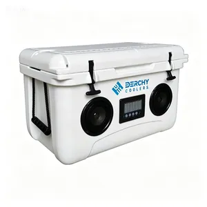45qt Rotomolded Cooler Box With Bluetooth Speaker Waterproof Outdoor Camping Ice Chest Insulated Cooler thumbnail-5