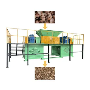 Advanced Electric Portable Coconut Husk Leaf Tire Shredder Tire Recycling Plant Baler Machine Production Line thumbnail-1
