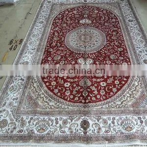 6X9ft Handmade Silk Persian Carpets and Cheap Cotton Rugs thumbnail-6